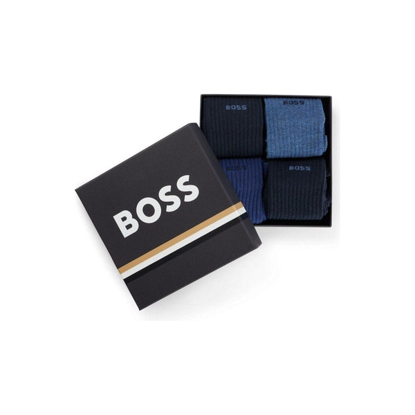 Hugo Boss 4 Pack Ribbed Socks Gift Set - Curtis & Dunne