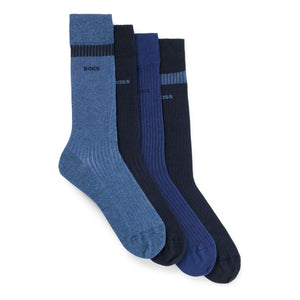 Hugo Boss 4 Pack Ribbed Socks Gift Set - Curtis & Dunne