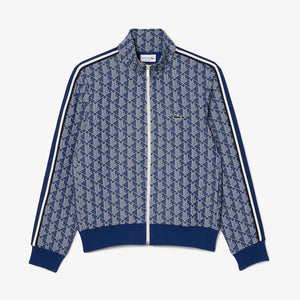 Lacoste Paris Jacquard Monogram Zipped Sweater - Curtis & Dunne